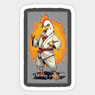 Kung Fu Rooster Sticker